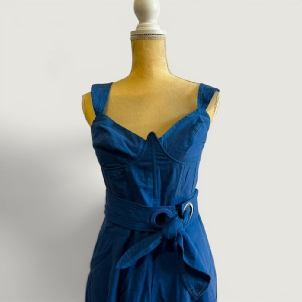 Farm Rio Dark Blue Jumpsuit - Size Medium- NWT - Picture 5 of 7